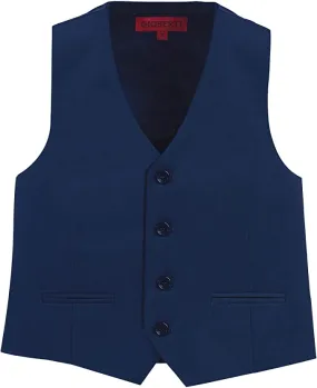 Formal Vest Suit 4 Button Toddler's Kids Boys - Royal Blue