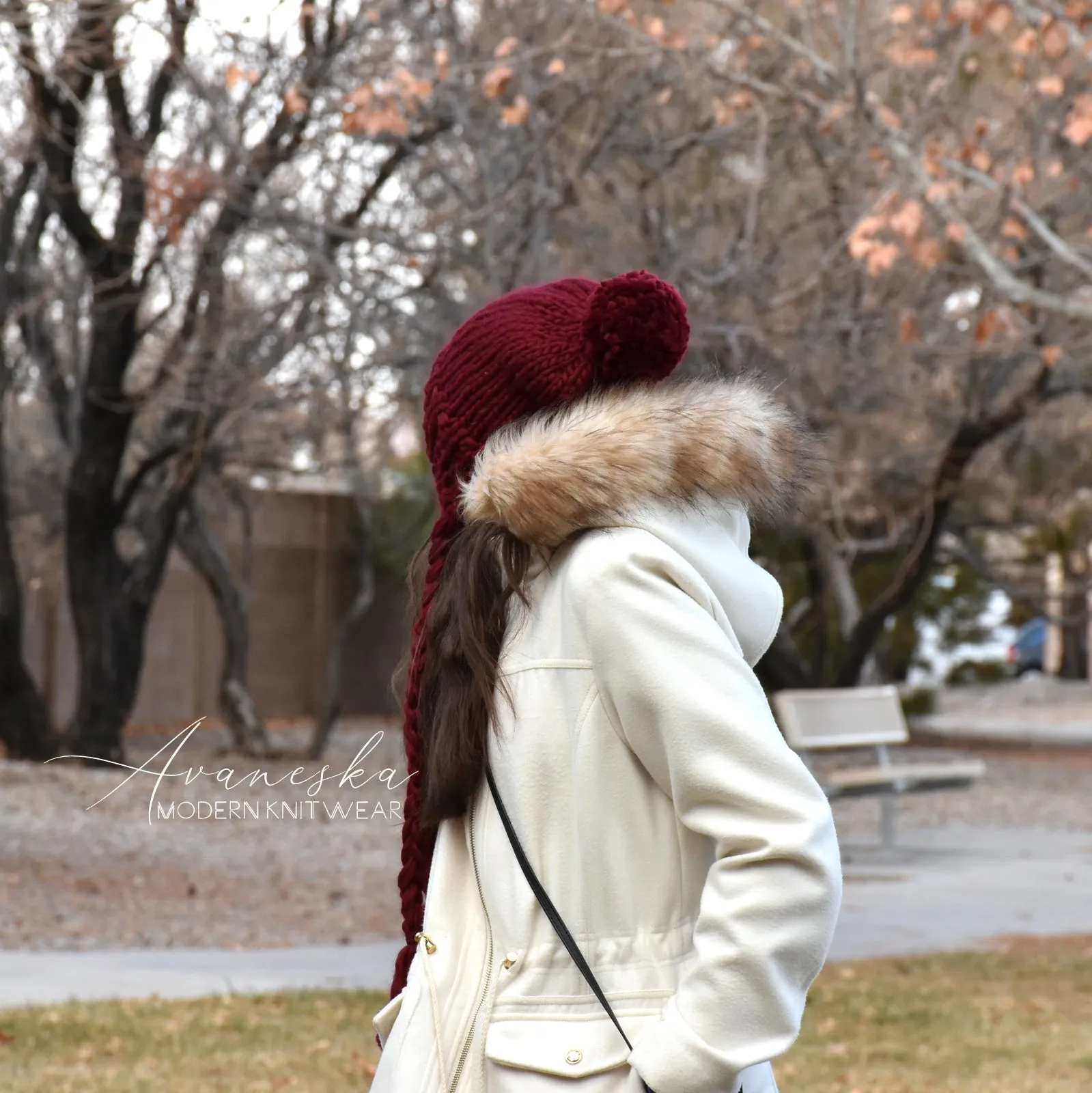 100% Wool Bonnet Style Slouchy Hat