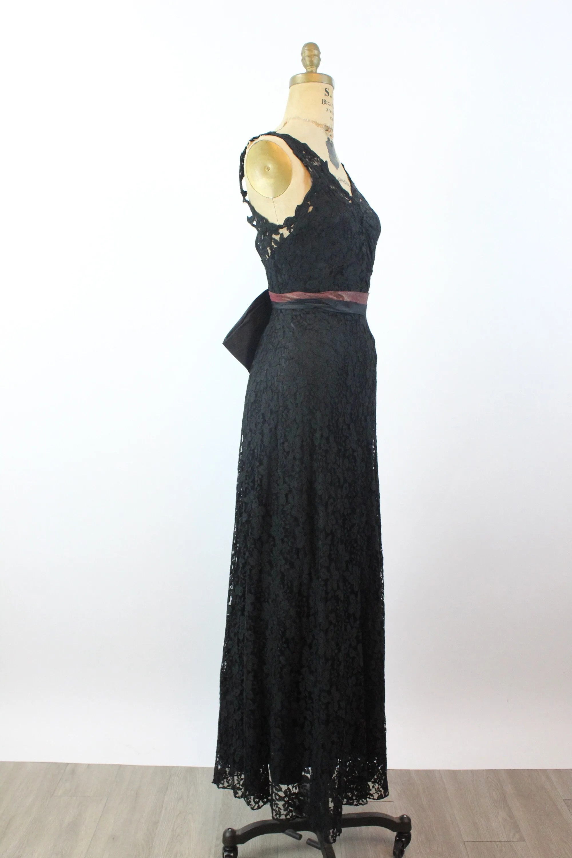 1920s BLACK LACE dress and bolero xs | new winter