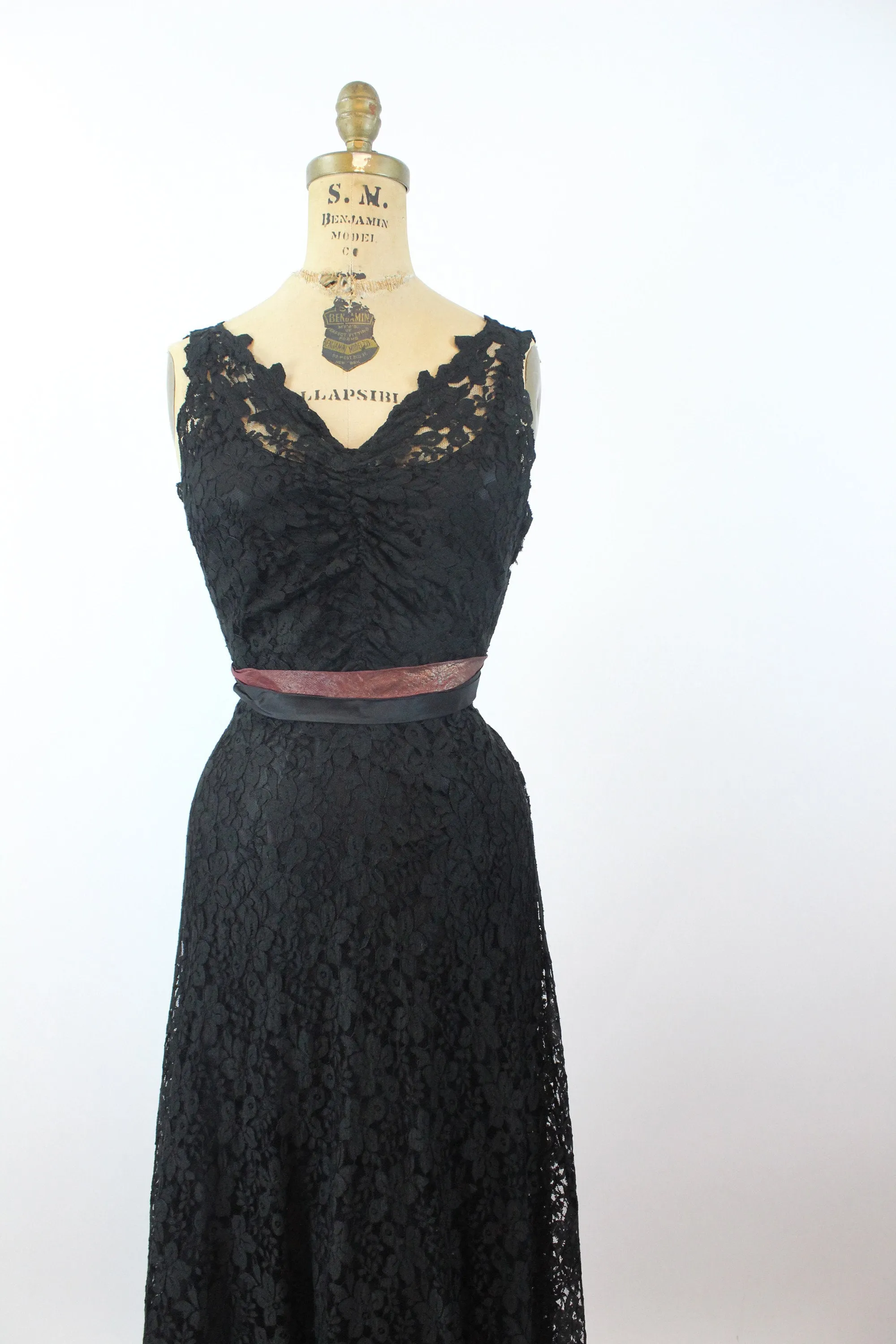 1920s BLACK LACE dress and bolero xs | new winter