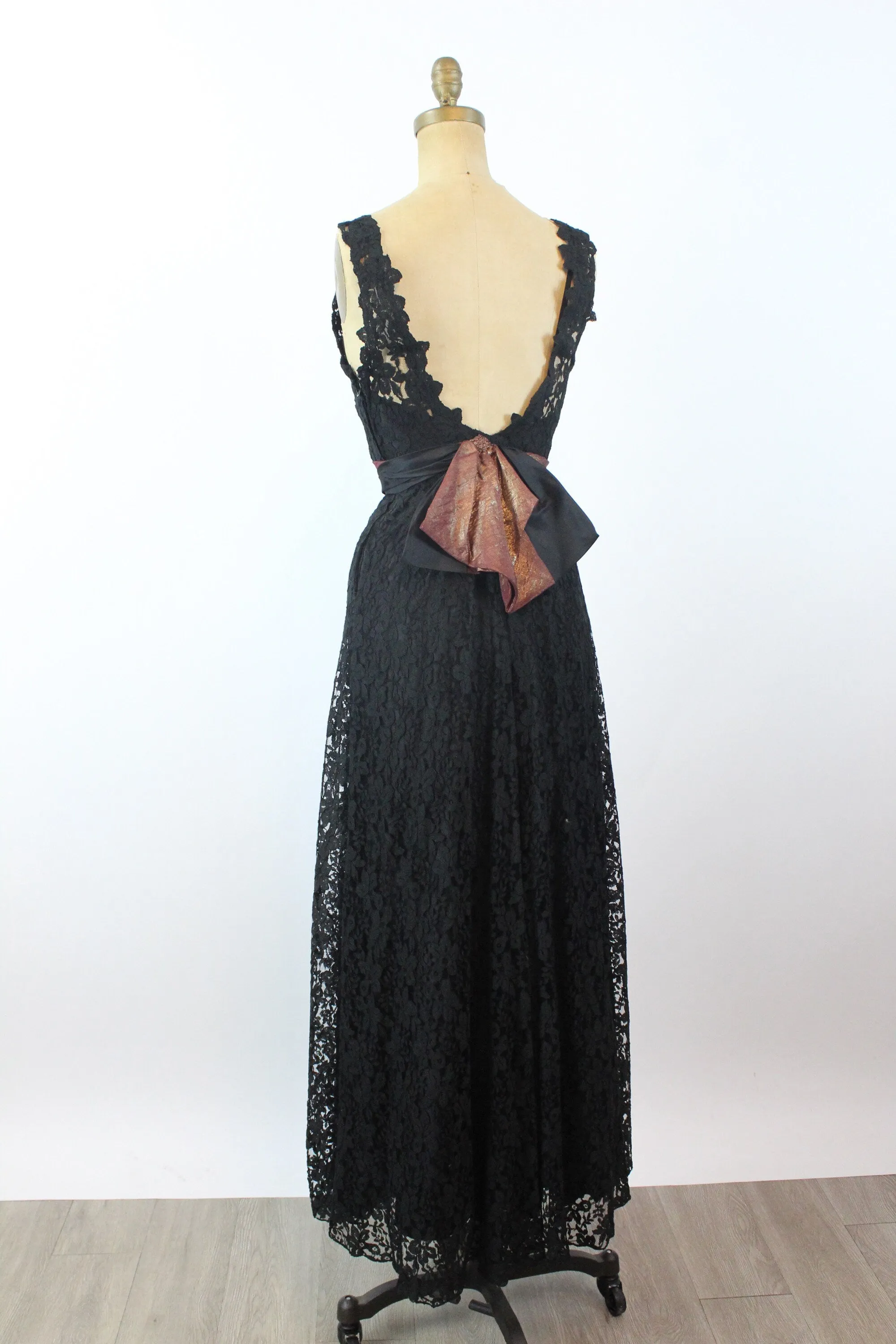 1920s BLACK LACE dress and bolero xs | new winter