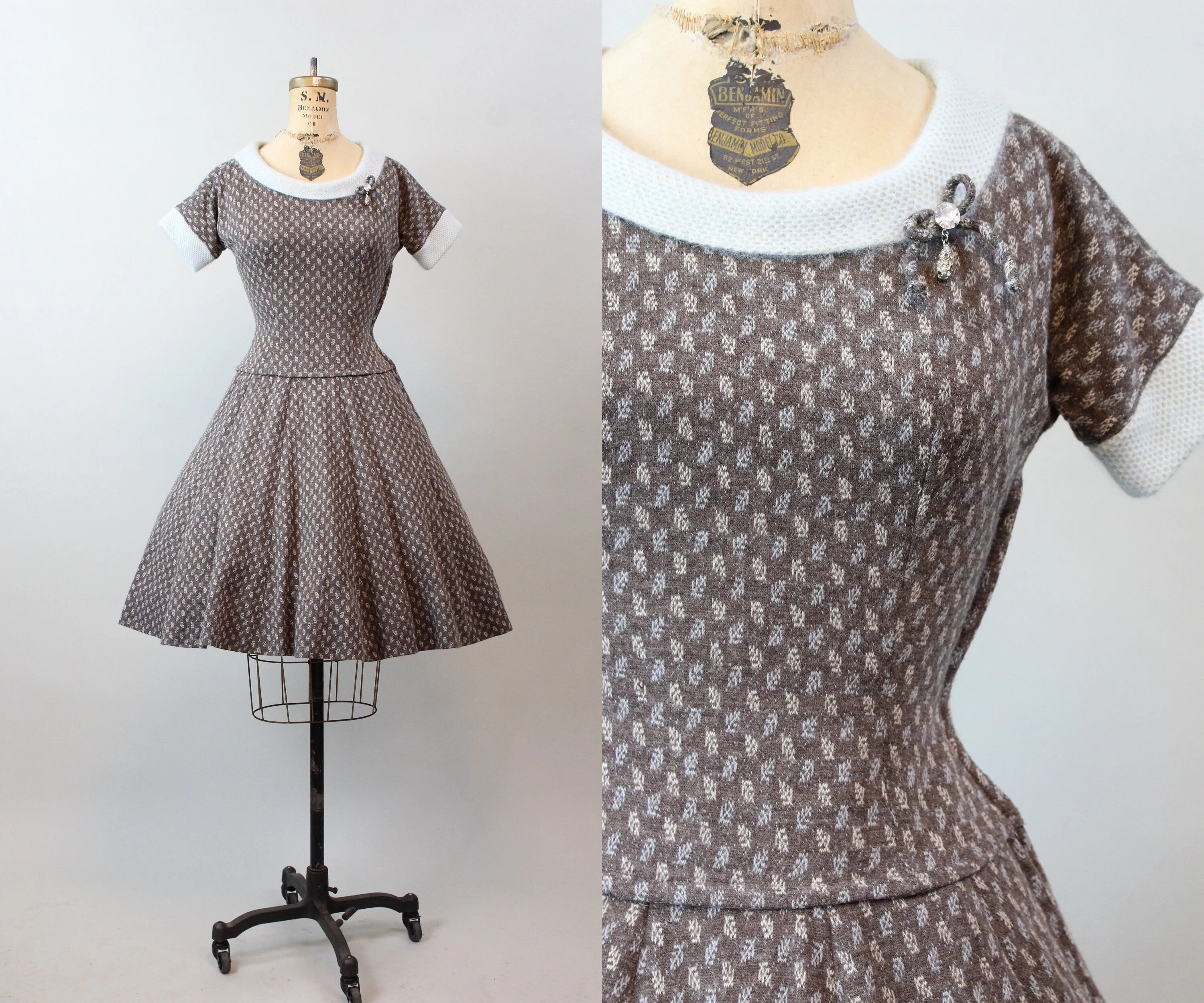 1950s PARKLANE juniors ANGORA dress xs | new winter