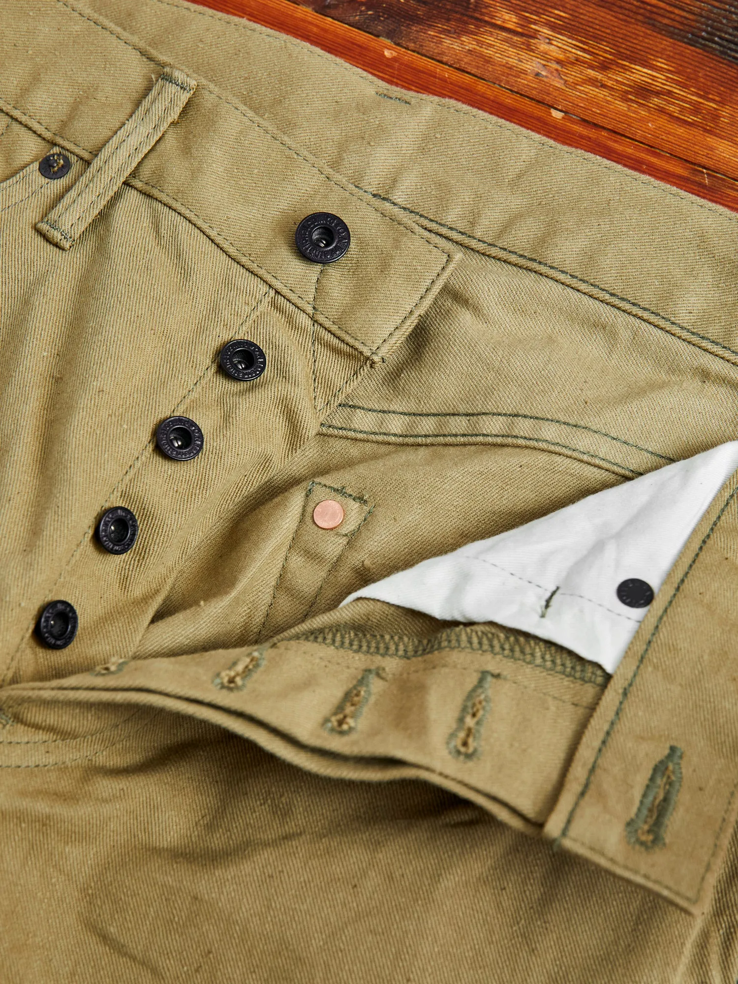 206-BRD Selvedge "British Drill" Katsuragi Pant in Beige