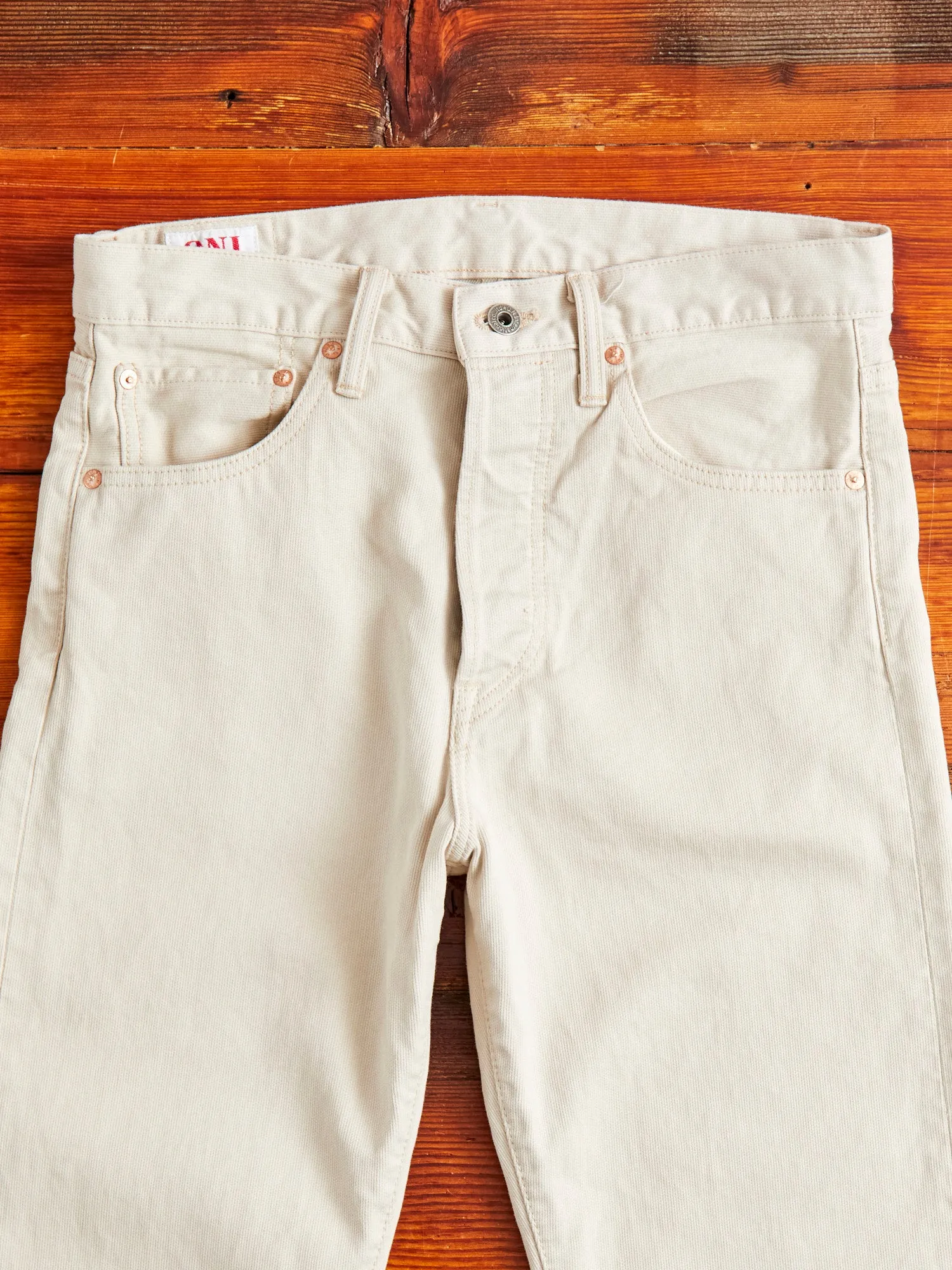 216PQ "ONI Pique" Pant in Ivory