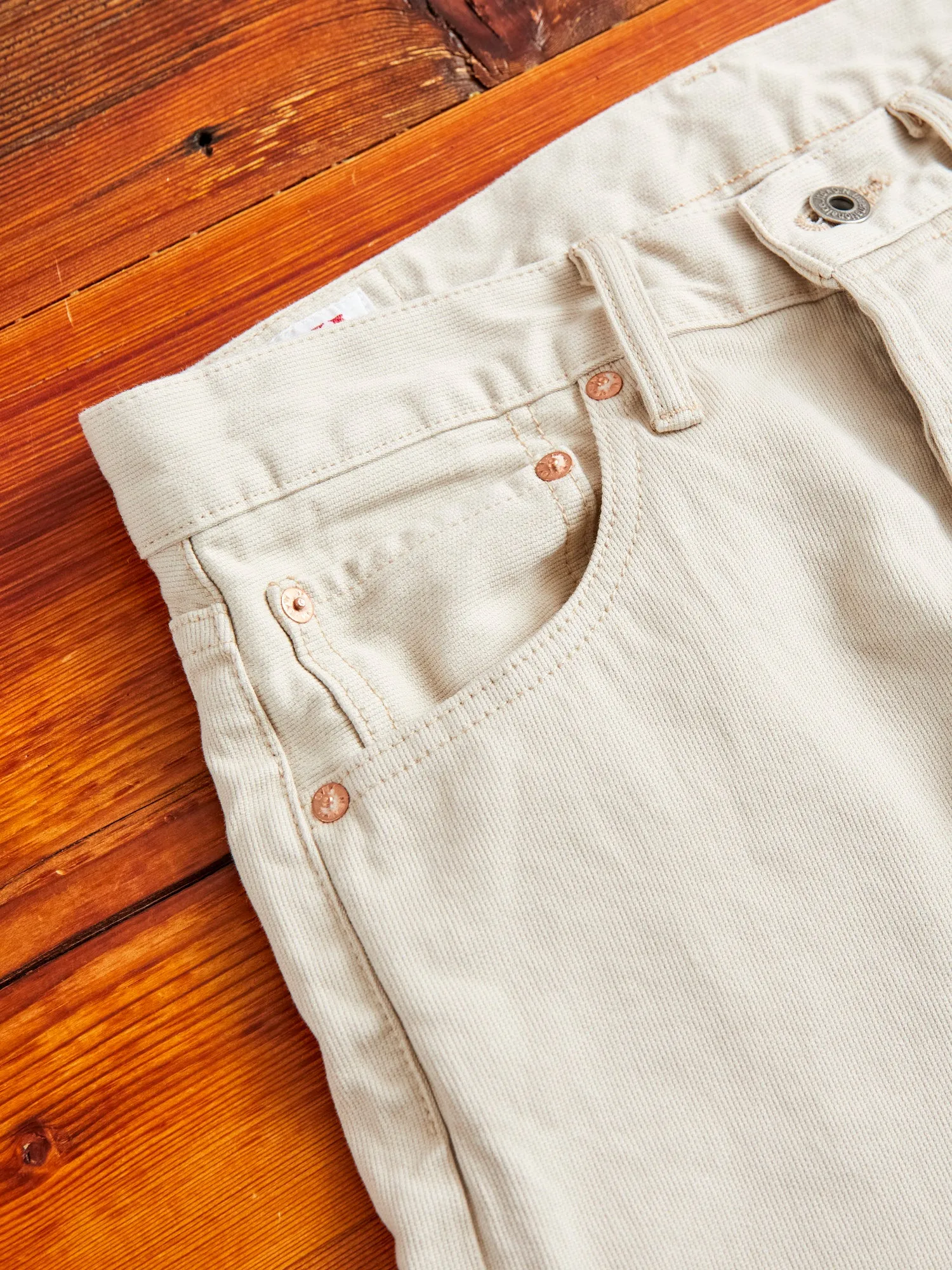 216PQ "ONI Pique" Pant in Ivory