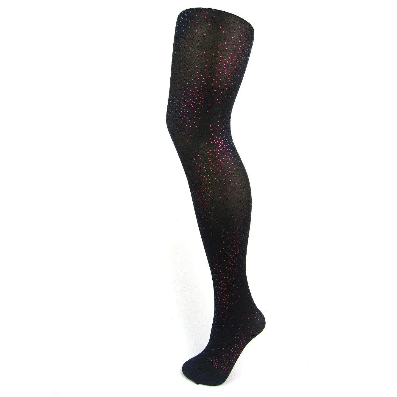 70 Denier Coloured Metallic Spot Opaque Tights