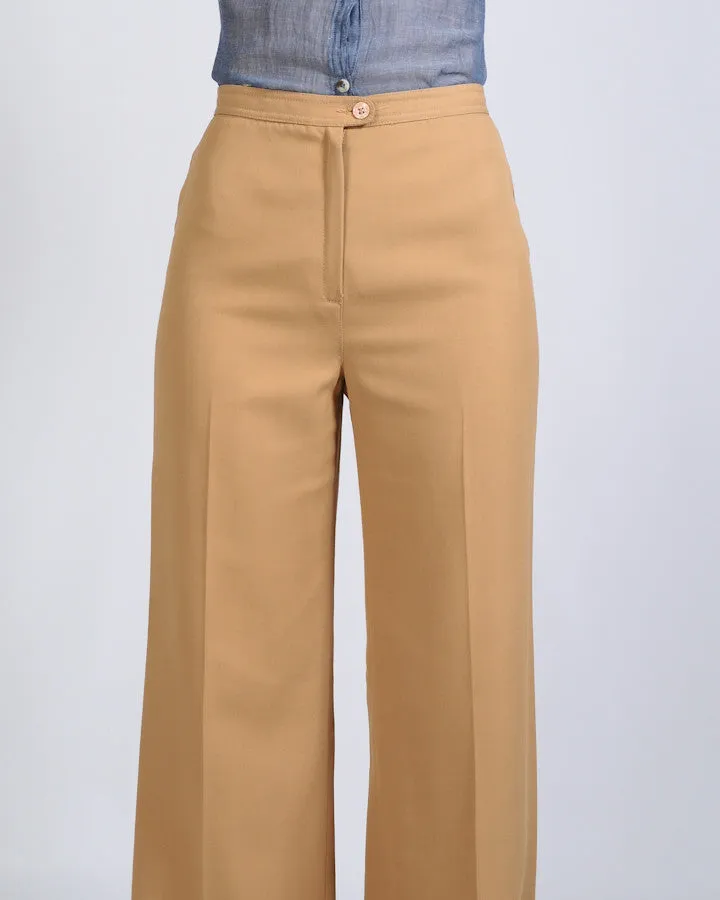 70s Camel Wide Leg Bellbottoms