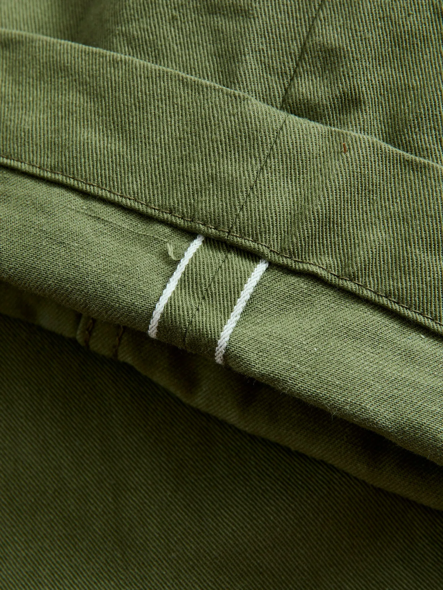 9.5oz Selvedge Chino in Light Olive