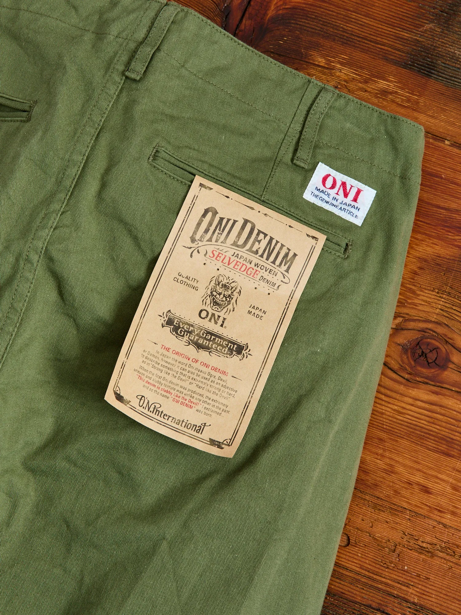 9.5oz Selvedge Chino in Light Olive