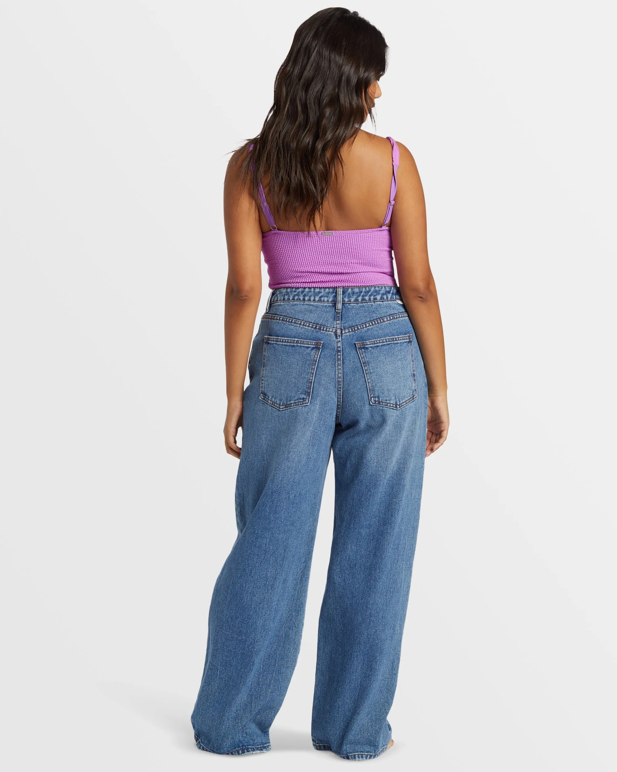 Aaliyah Baggy Denim Pant - Medium Denim