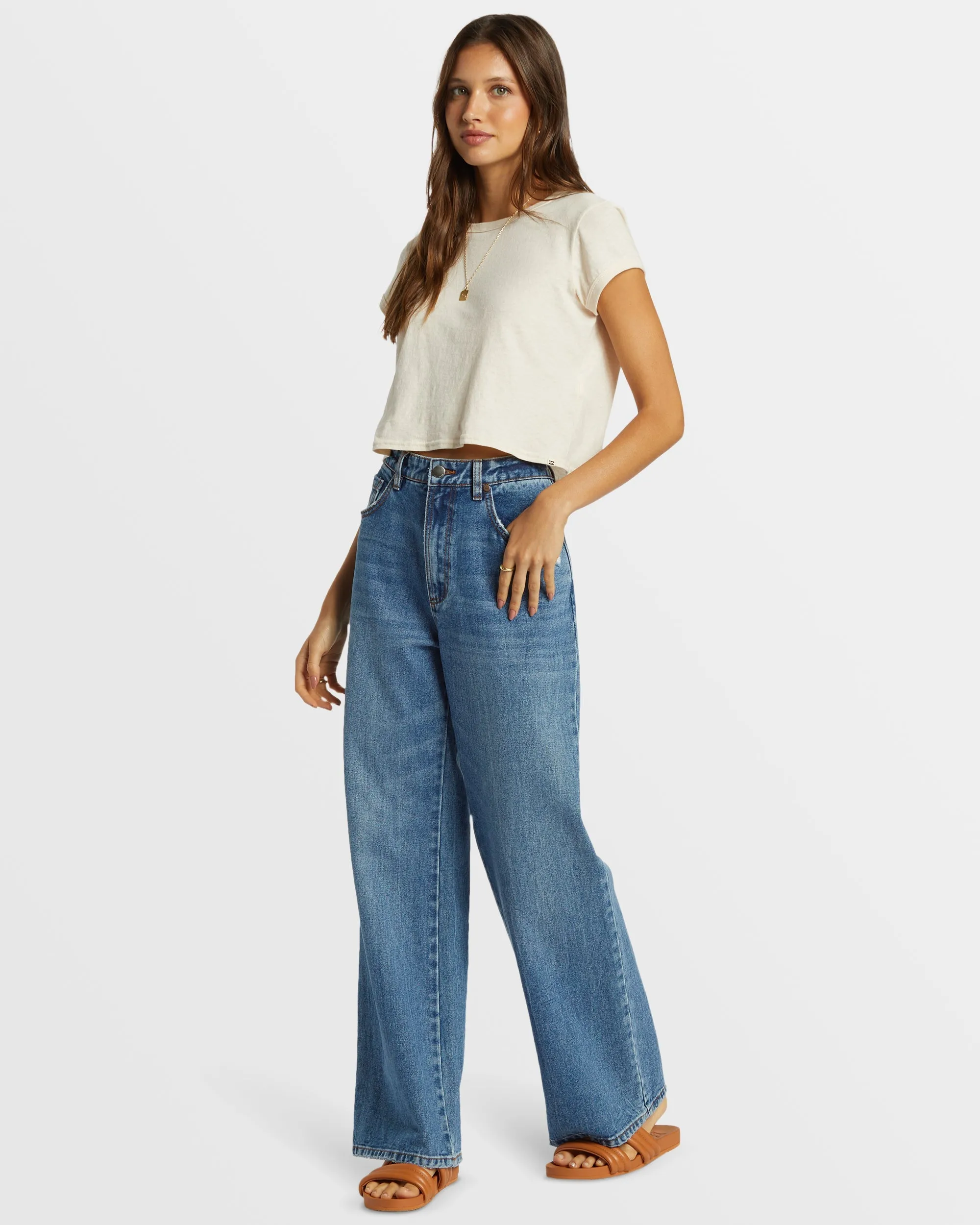 Aaliyah Baggy Denim Pant - Medium Denim