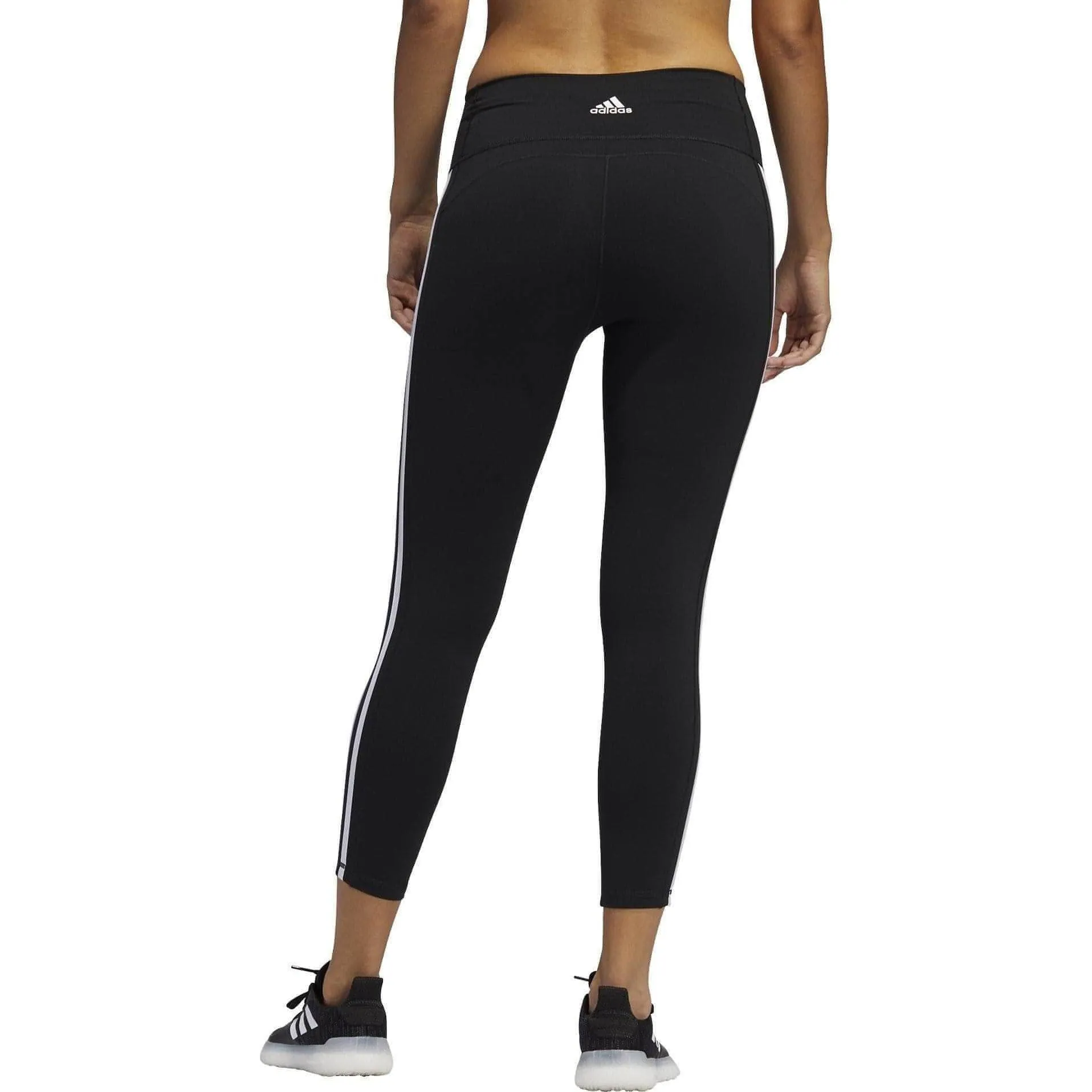 adidas Believe This 2.0 3 Stripes High Rise Womens 7/8 Training Tights - Black