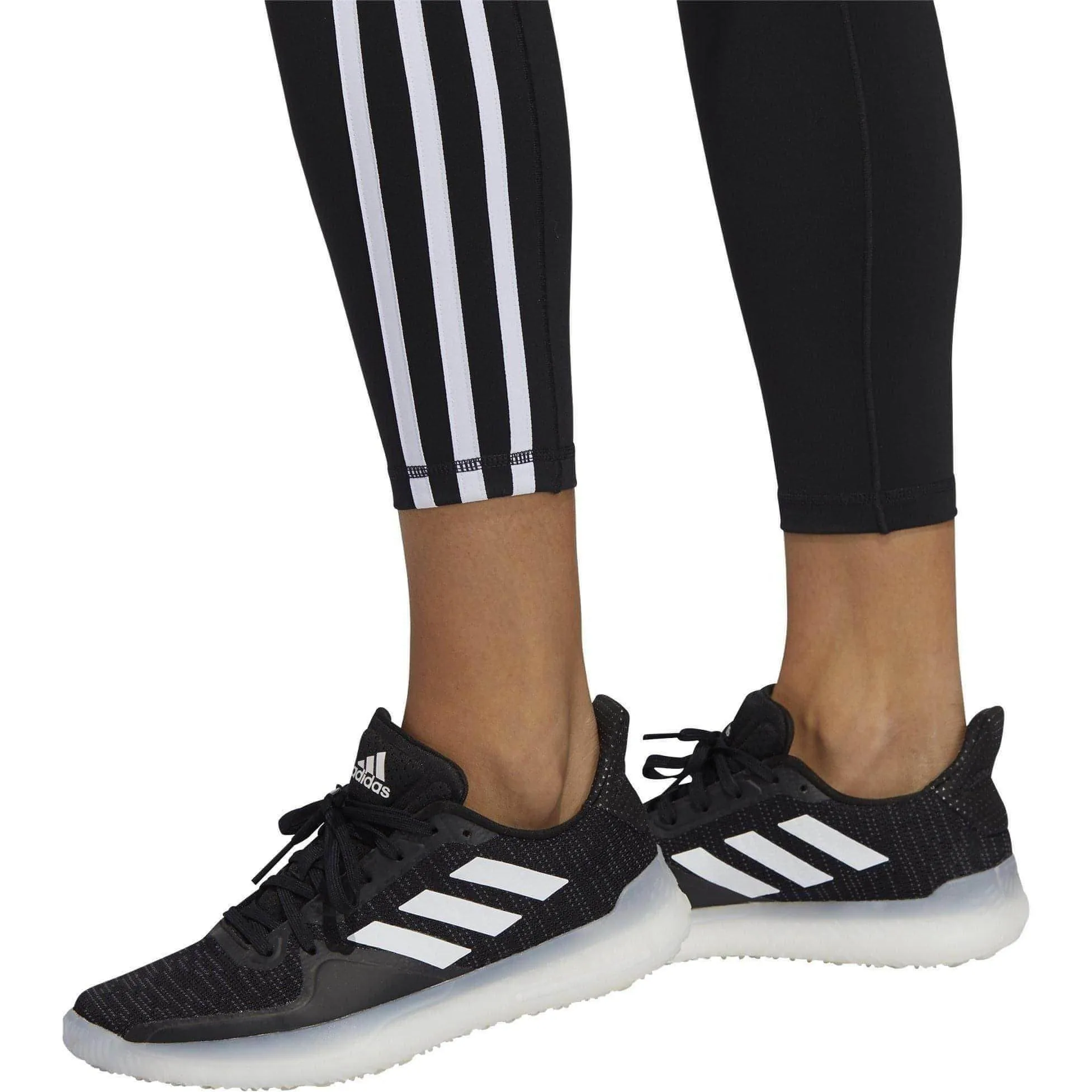 adidas Believe This 2.0 3 Stripes High Rise Womens 7/8 Training Tights - Black