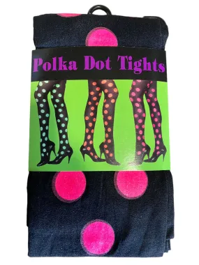 Adult Pink Polka Dot Tights Size: One Size