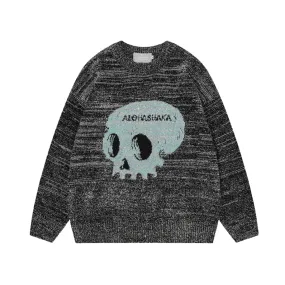 Aloha Shaka Silver Fur Skull Sweater