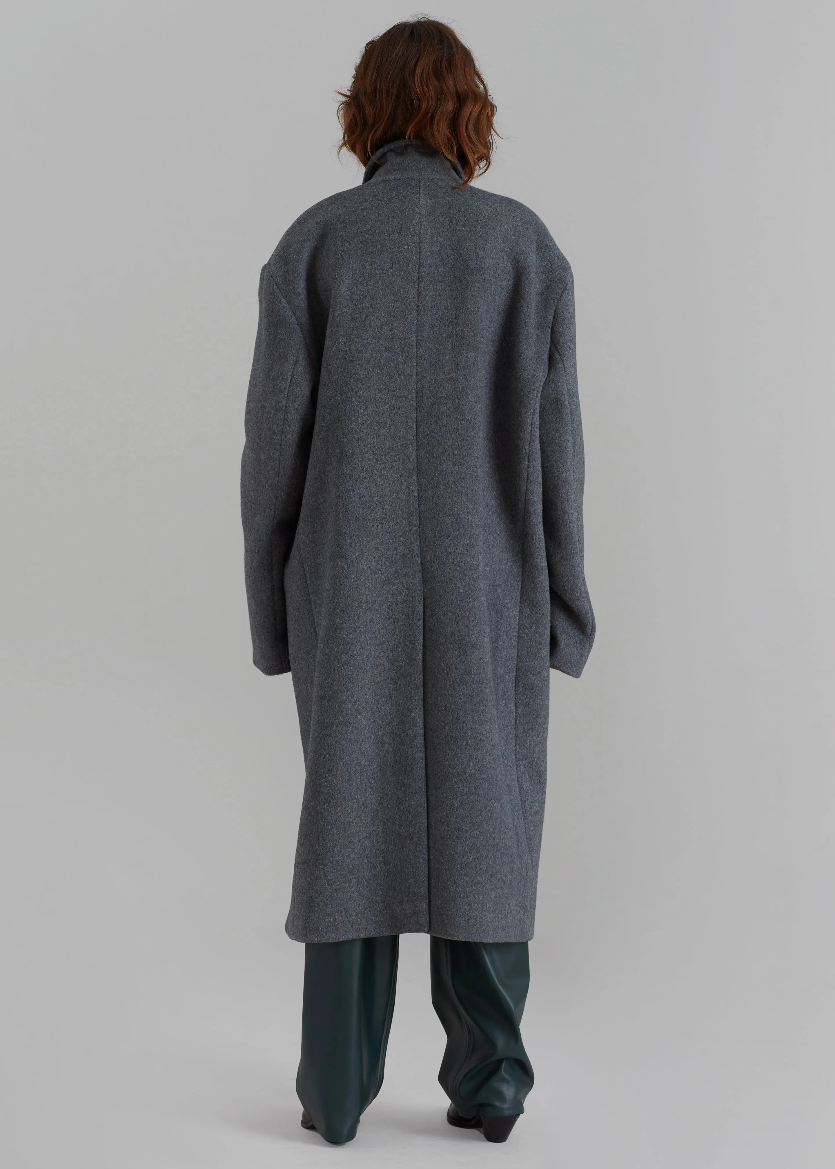 Anya Oversized Coat - Charcoal