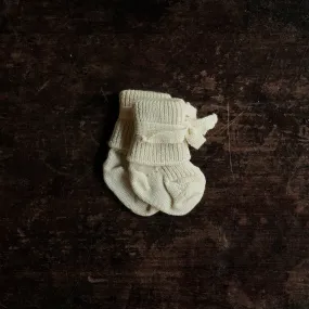 Baby Wool Newborn Socks - Natural