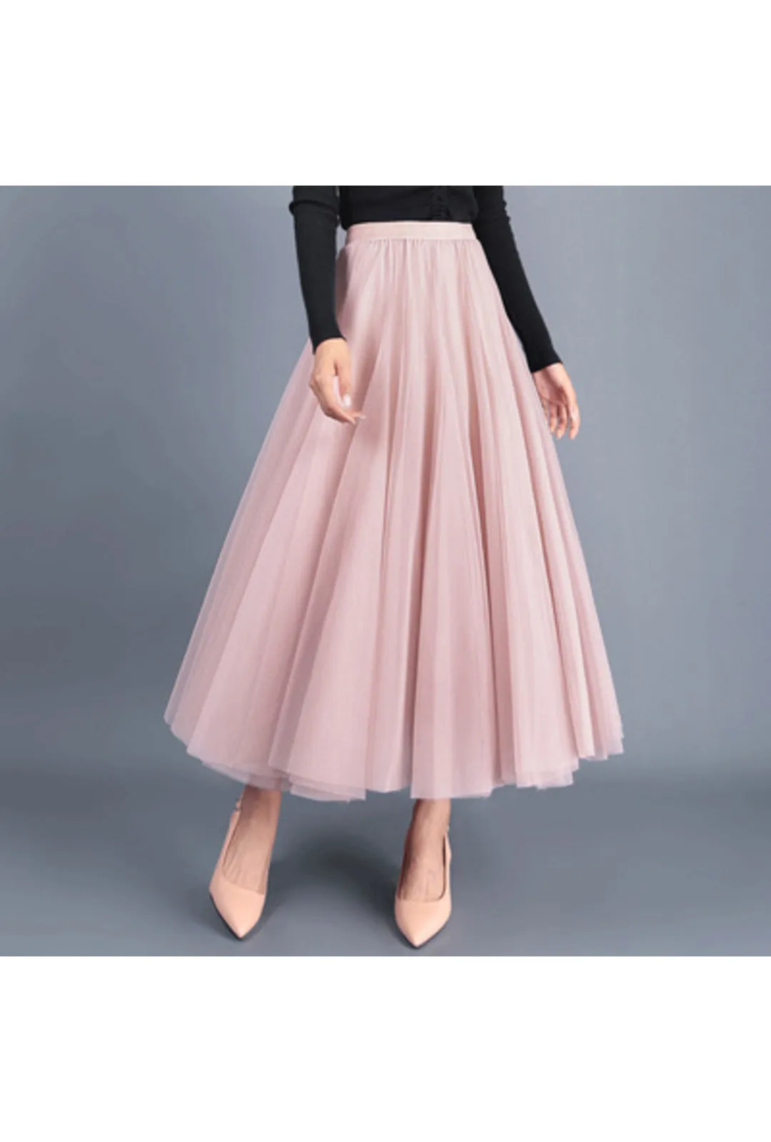 Ballet Pink Long Tulle Skirt