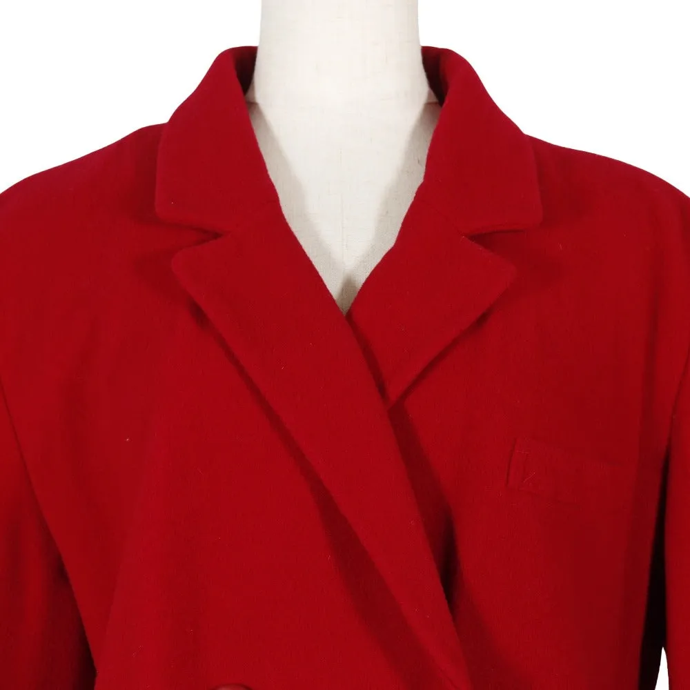 Bally Wool Cashmere Long Coat Red