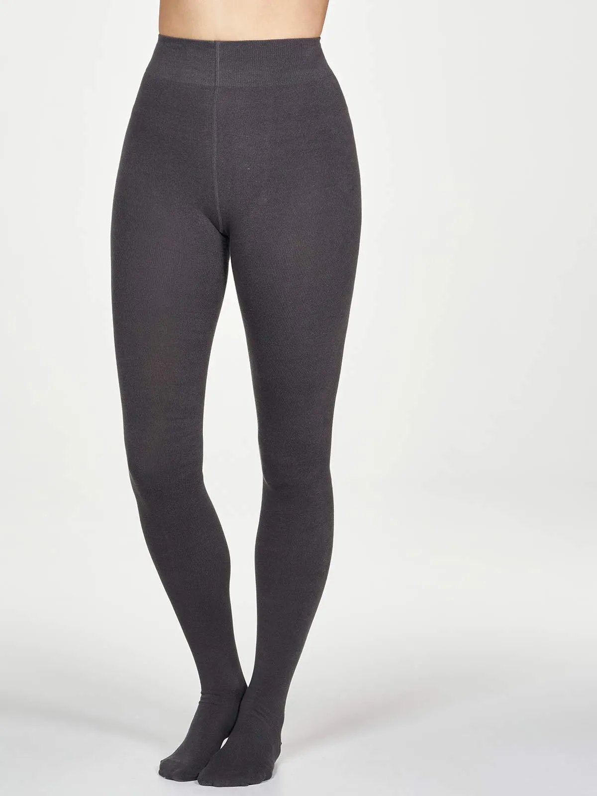 Bamboo Essential Plain Tights - Graphite Grey