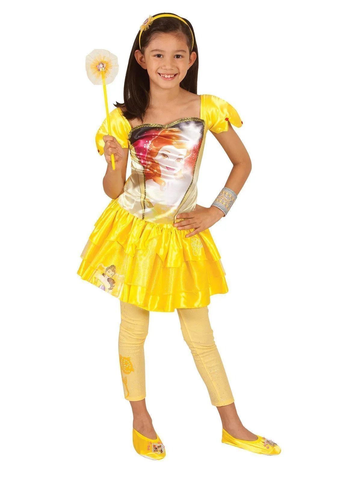 Belle Footless Tights for Kids - Disney Beauty and the Beast