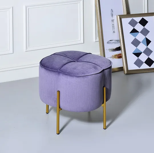 Bergia Lavender Velvet Ottoman