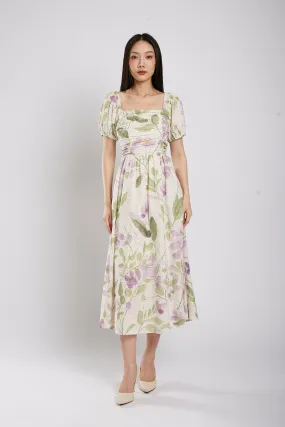 Bernice Maxi Dress in Lavender Floral