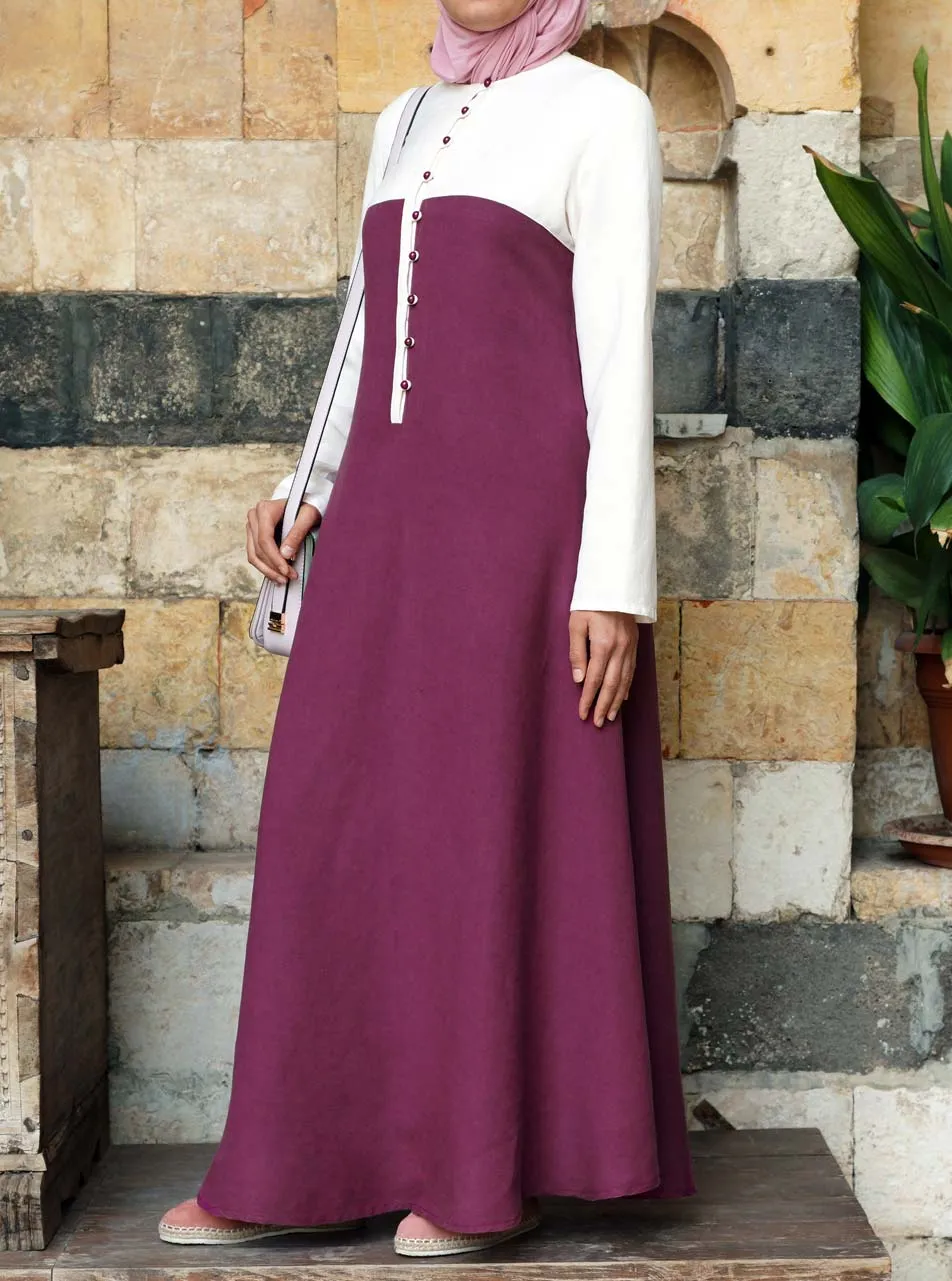 Bi-Color Maxi Dress