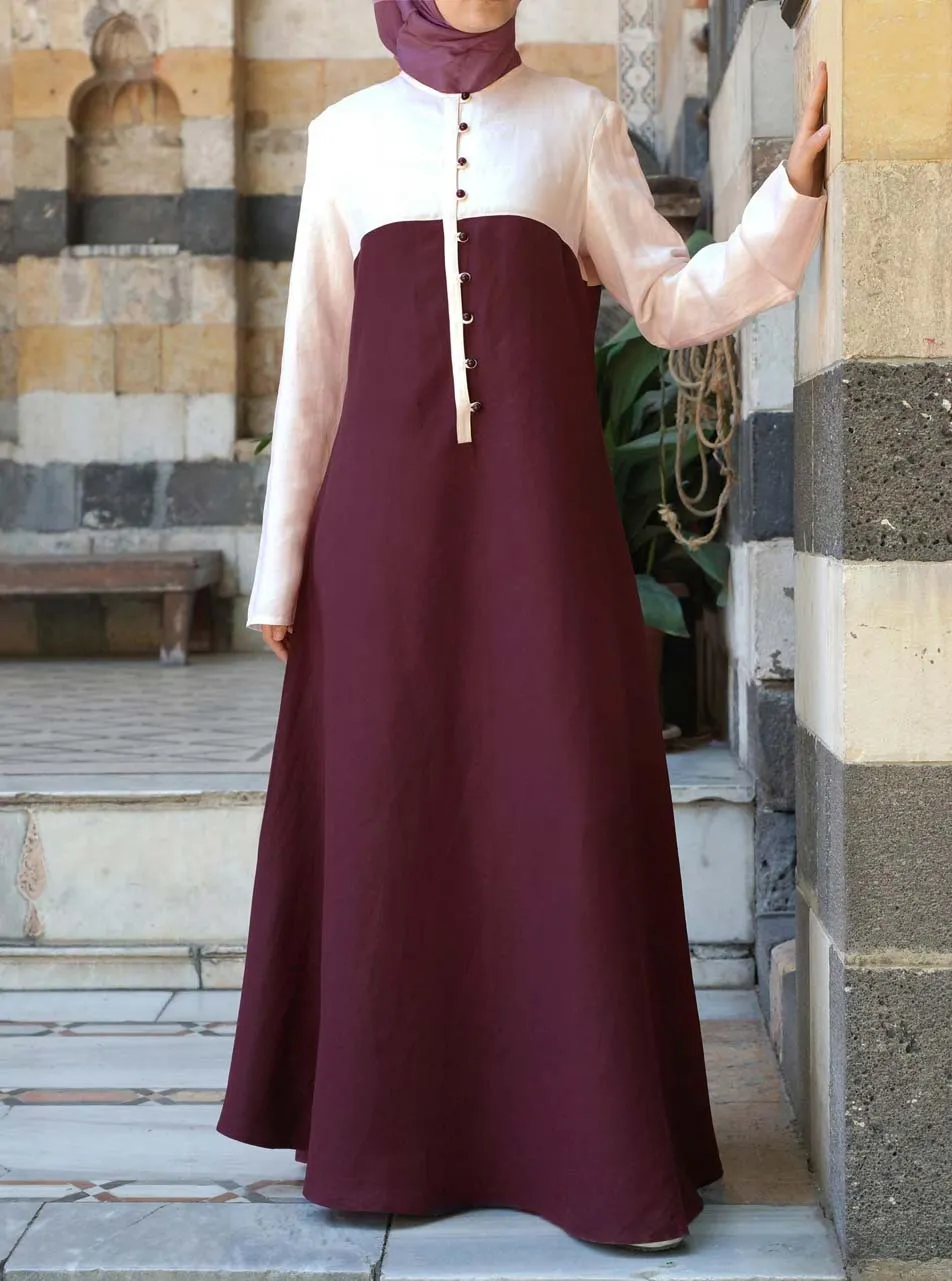 Bi-Color Maxi Dress