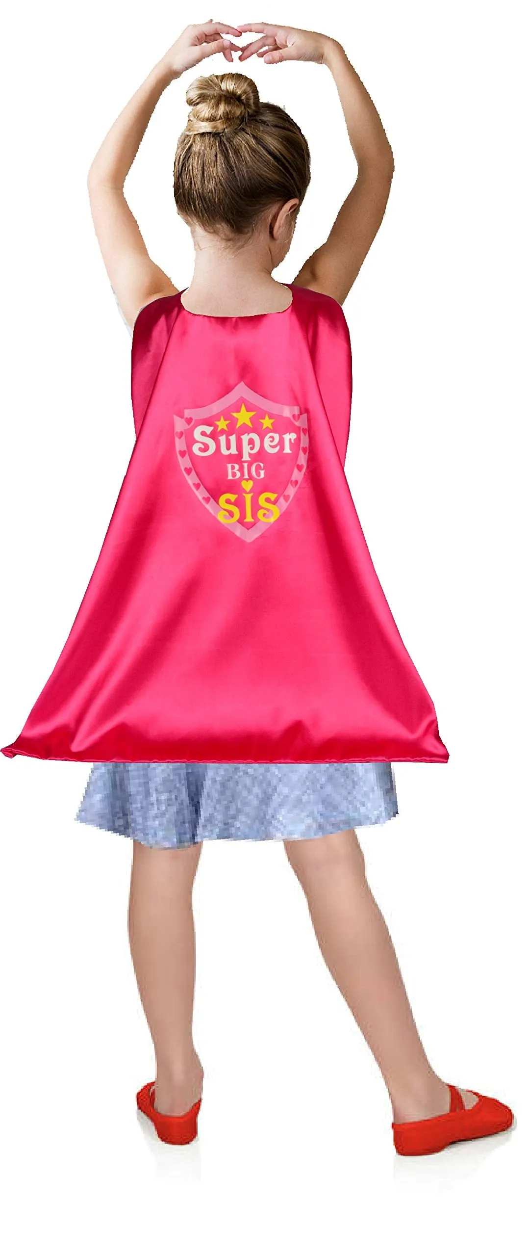 Big Sister Superhero Cape, Sister Gift Superhero, Capes and Lanyard with Badge, Gifts