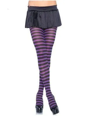 Black and Pink Stripe Tights