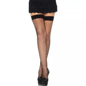 Black Fishnet Stockings - Leg Avenue Fishnet Thigh Highs Black One Size