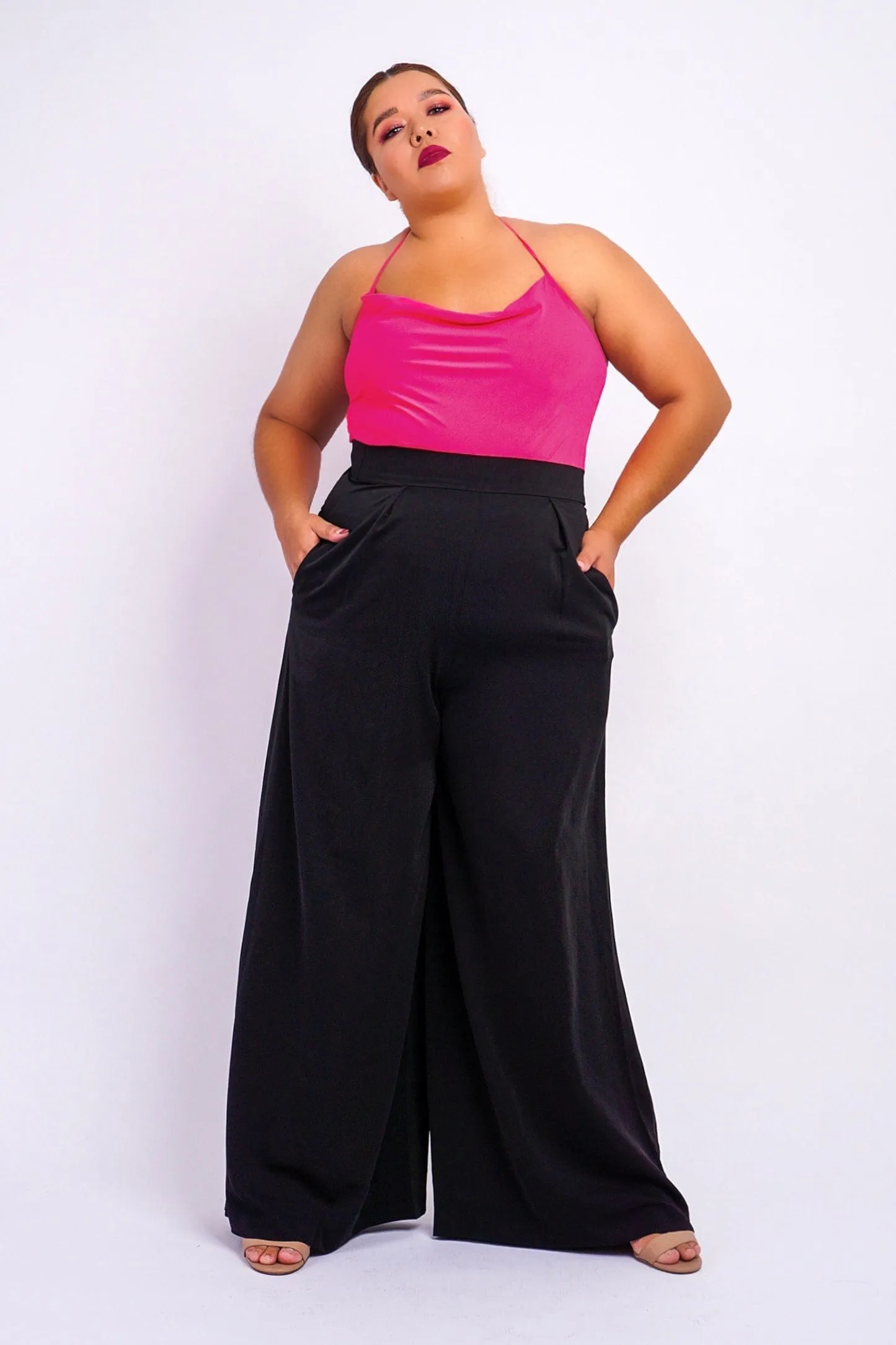 Black Pleated High Waist Relaxing Leslie Pants