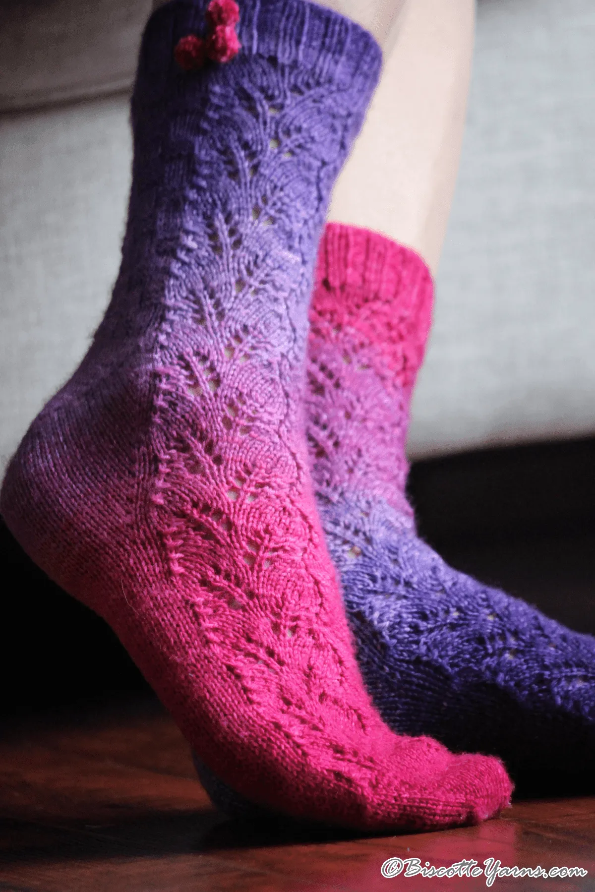 Blueberry Mocktail Socks Pattern