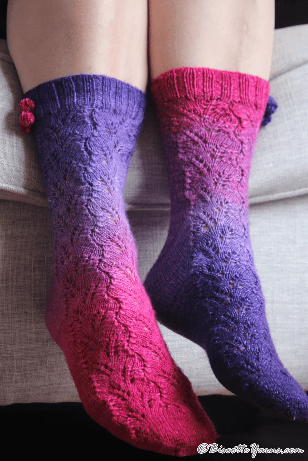 Blueberry Mocktail Socks Pattern