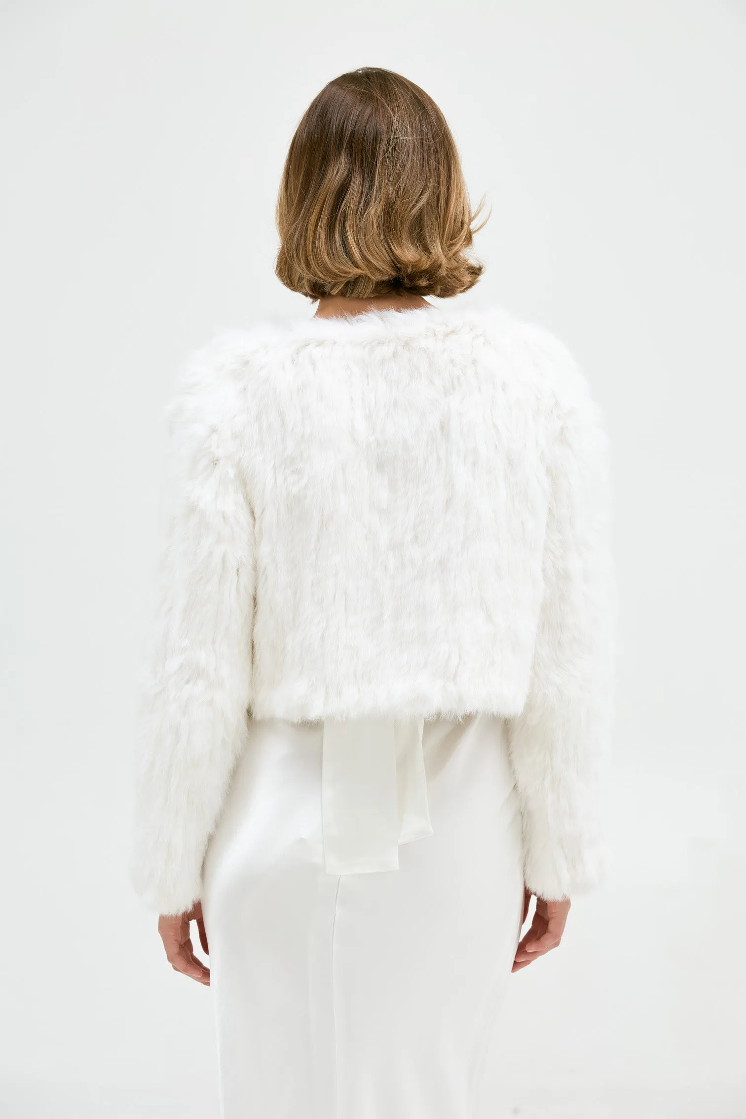 Bridal Lola Crop Jacket - White