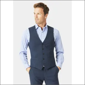 Brook Taverner Cassino Navy Check  Waist Coat-