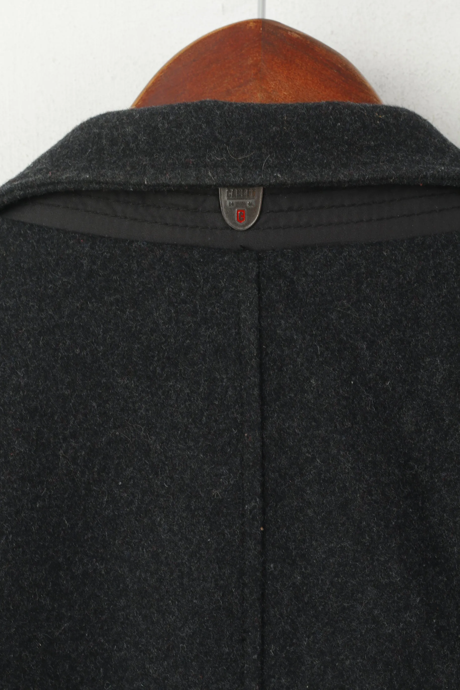 Canson Of Denmark Men 58 XXL Jacket Charcoal Grey Classic Single Breasted Coat