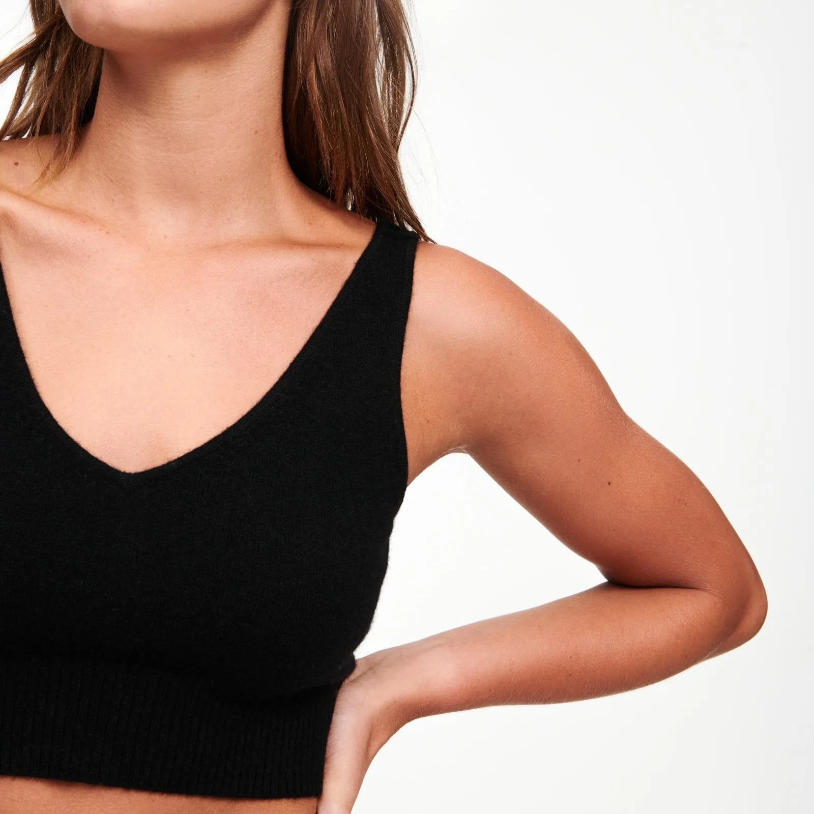 Cashmere Cropped Tank Top