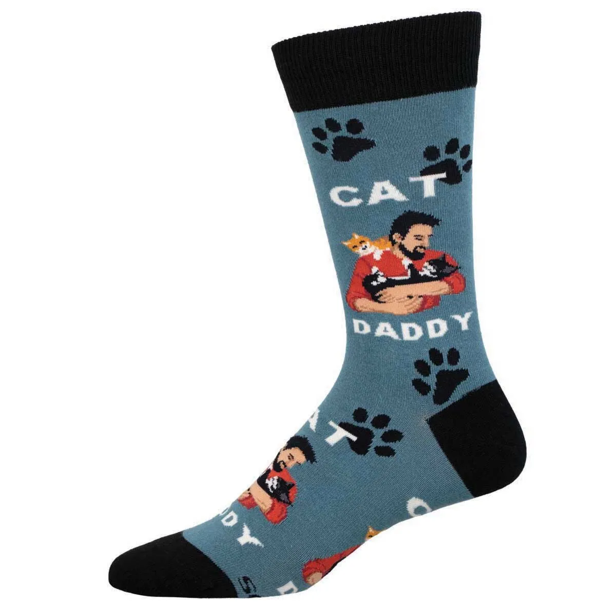 Cat Daddy (Blue) Crew Socks L/XL