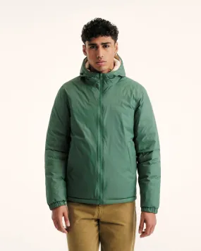 Celadon green/Clay Bergen 2.0 reversible hooded puffer jacket