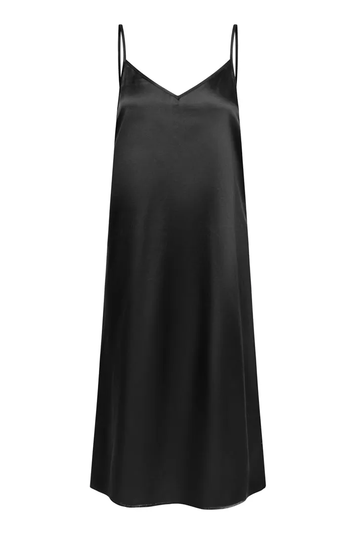 Chantal Slip Dress - Black