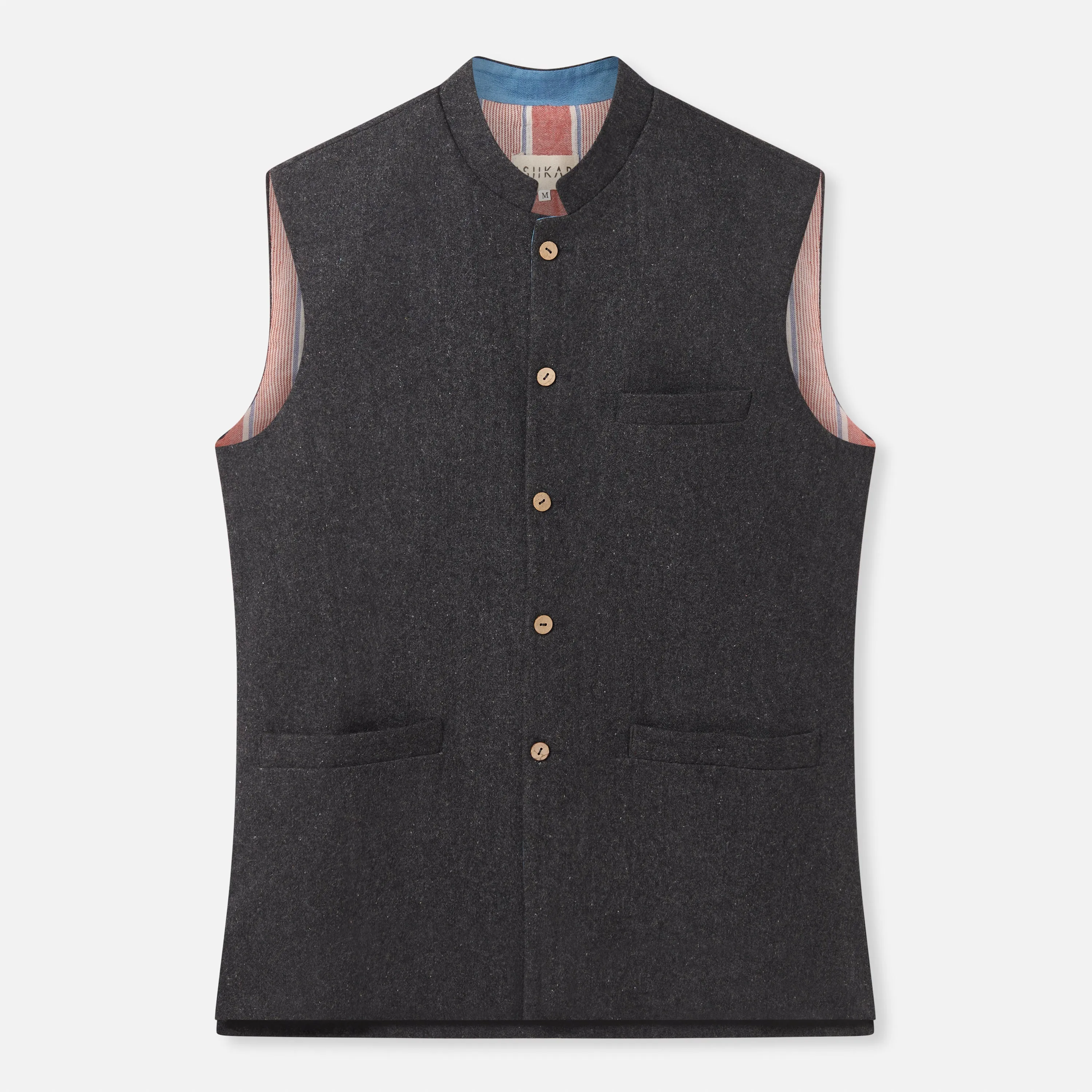 Charcoal Wool Waistcoat