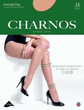 Charnos Energising Medium Support Tights 15 Denier Graduated Compression 4-8mmHg