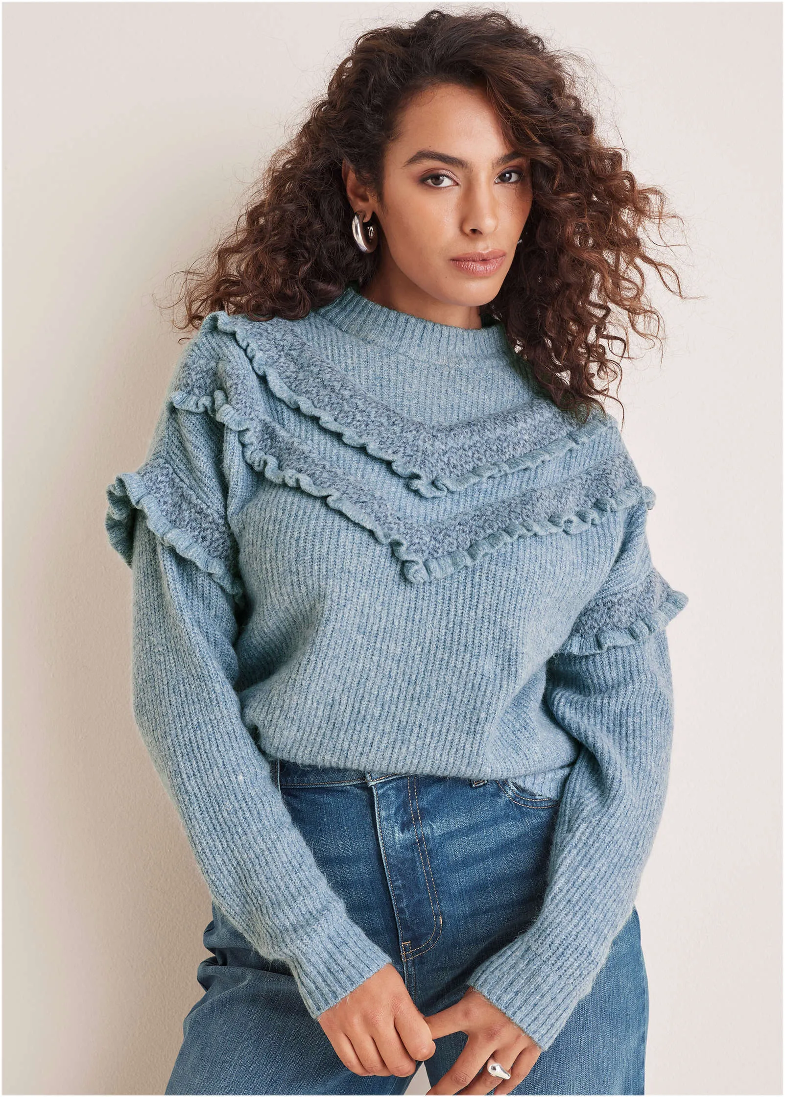 Cheveron Sweater  - Tourmaline