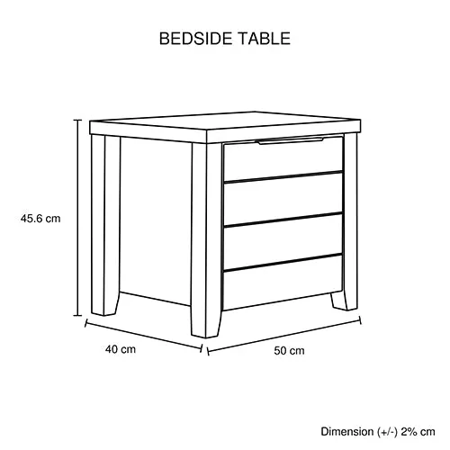 Cielo Bedside Table Oak