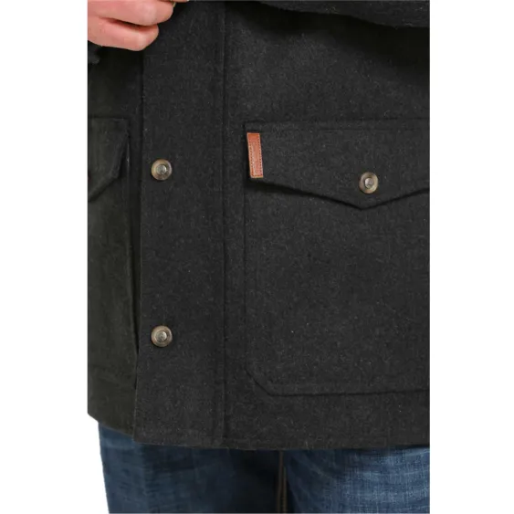 Cinch® Men's Charcoal Wooly Ranch Coat MWJ1571001