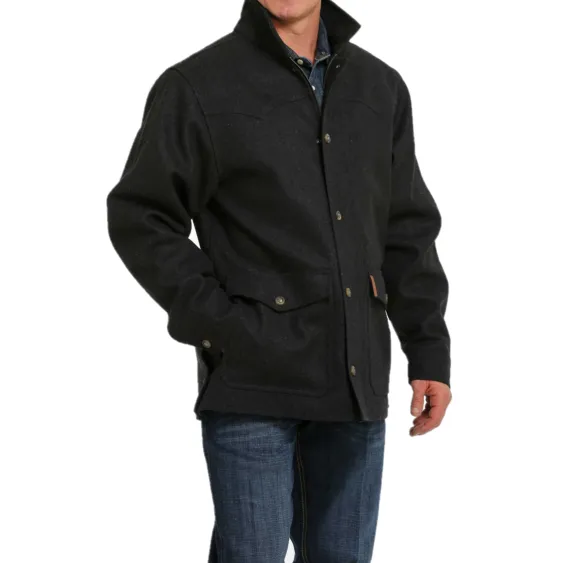 Cinch® Men's Charcoal Wooly Ranch Coat MWJ1571001