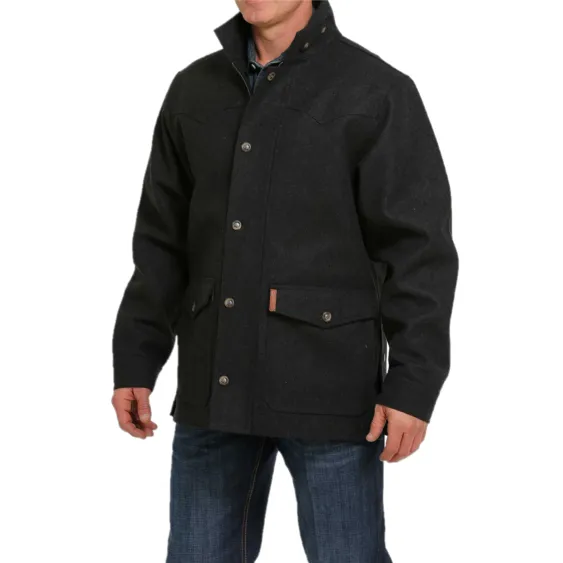 Cinch® Men's Charcoal Wooly Ranch Coat MWJ1571001