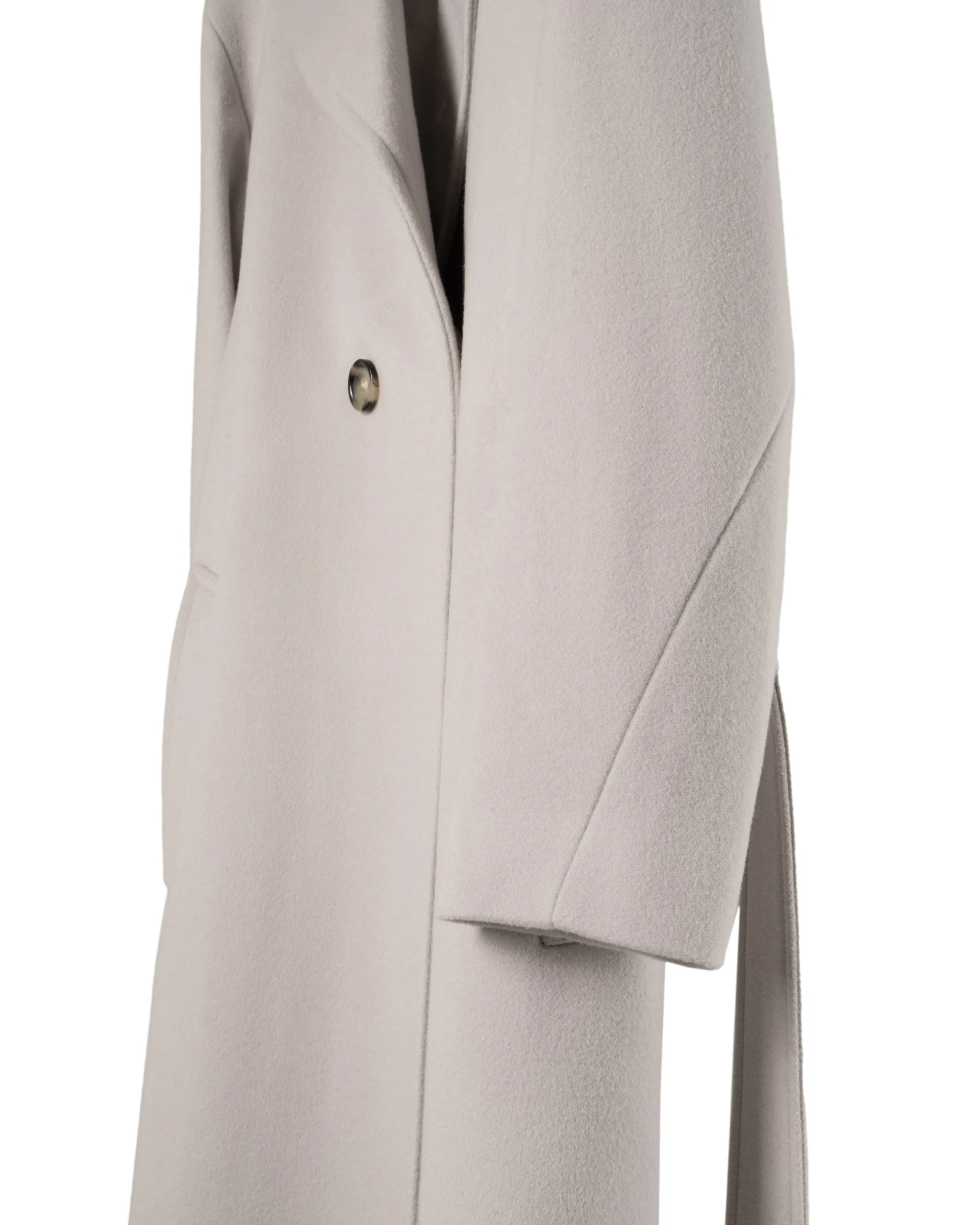 CINZIA ROCCA | 125CM BELTED BIELLA-WOOL COAT